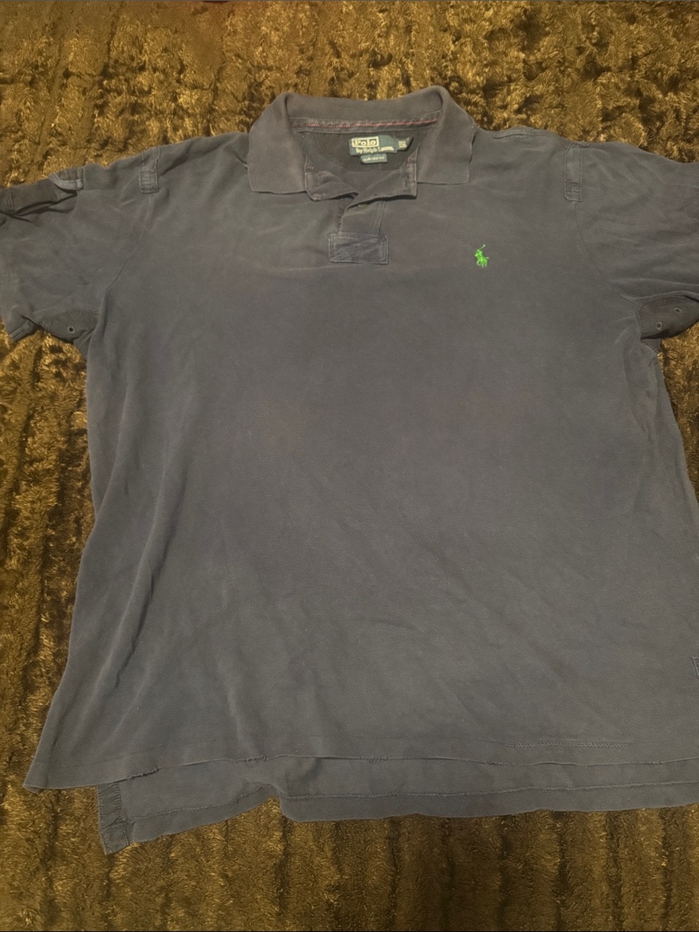 Ralph Lauren Men’s Dark Blue Polo with Green Pony